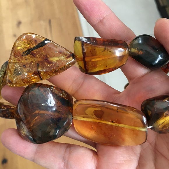 Natural Mexican amber chunky necklace - Picture 5 of 12